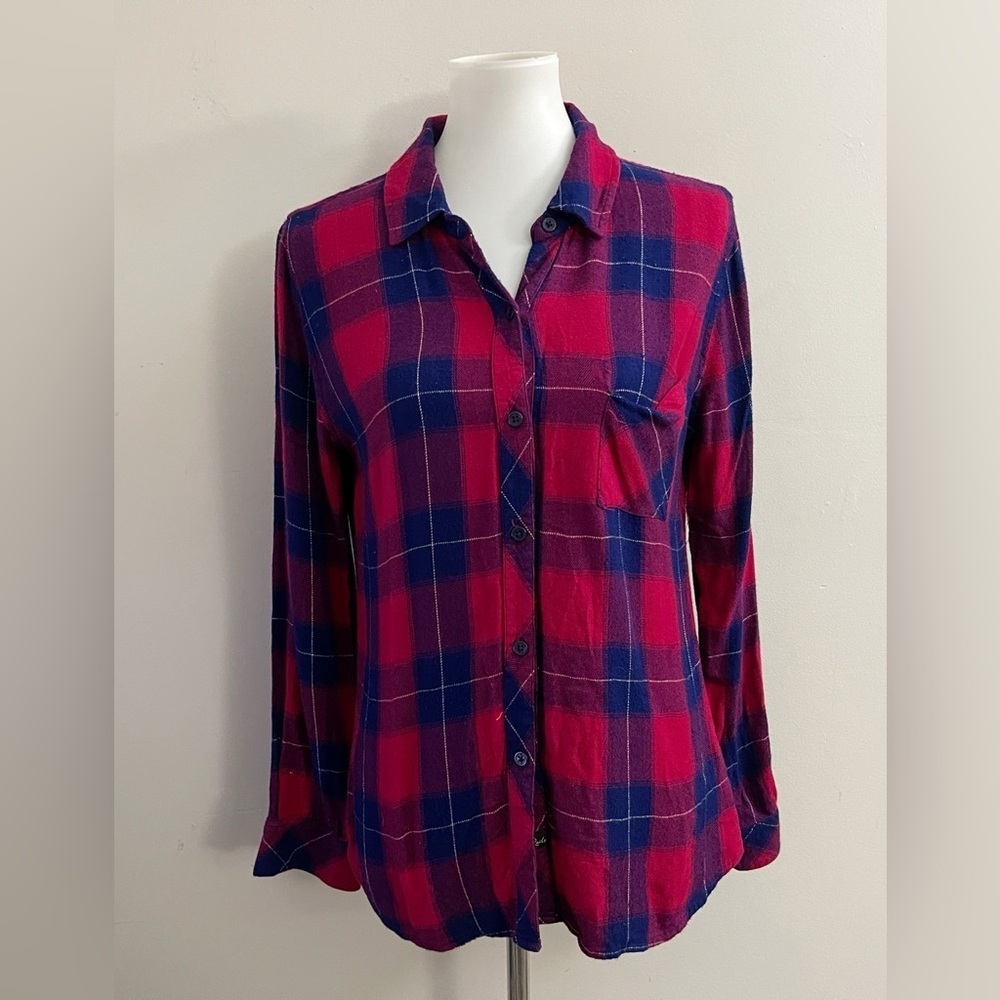 Rails Plaid Button Down Shirt Casual M Chic Fall